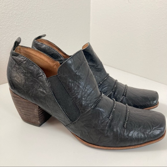 Roberto Sanyo leather chunk heel ankle boot shootie bootie EU 37 - Picture 9 of 10